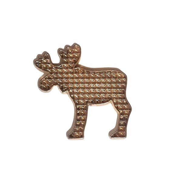 Moose Gold Tone Bling Travel Fridge Magnet Souvenir - Picture 1 of 3